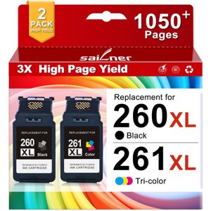 260XL 261XL Replacement for Canon 260 and 261 Ink Cartridges PG-260 CL-261 Compatible with Canon Pixma TS6420a TS6400 TS6420 TR7020a TR7020 TR7000 TS5320 TS5300 Printer (Black and Tricolor,2-Pack) photo 1