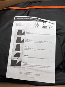Mini Excavator Cover 600D Oxford-Fabric Compatible with Kubota KXX008, BobcatE10, Waterproof Small Excavator Full Duvet Rain/Sun/Winter/Outdoor Cover for 1 Ton Mini Excavator 0.9-1.5Ton photo 4