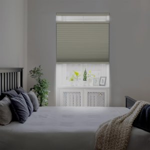 DEZ FURNISHINGS Cordless1.5 Blackout Top Down Bottom Up Cellular Shade, Energy Saver, 34" W x 64" H, Ivory photo 1