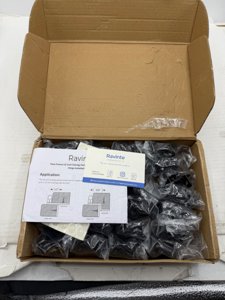Ravinte 50 Pack 25 Pairs Semi-Overlay 1/2 inch Self-Closing Face Frame Cabinet Hinges Matte Black Half Wrap-Around Kitchen Cabinet Door Hinges Face Mount Cabinet Hardware photo 3