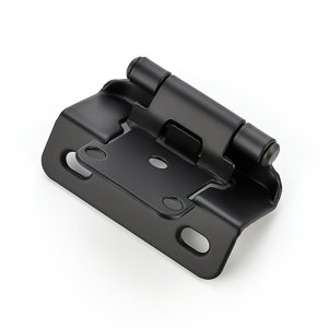 Ravinte 50 Pack 25 Pairs Semi-Overlay 1/2 inch Self-Closing Face Frame Cabinet Hinges Matte Black Half Wrap-Around Kitchen Cabinet Door Hinges Face Mount Cabinet Hardware photo 1