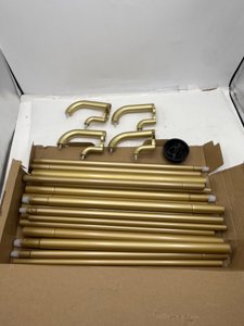 Double Curtain Rods 2 Pack 32 to 58 Inches, HOTOZON Blackout Double Curtain Rods for Windows 20 to 54 Inches (1.6-4.5 ft), 6/8 Inches Wrap Around Room Darkening Telescoping Drapery Rod, Gold photo 4