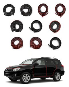 BIOOICHWeather Stripping Door Seal for Toyota RAV4 2020-2025, Rubber Seal Weather Strip Kit, Soundproof Noise Insulation Dustproof for Front/Rear Trunk A-Pillar B-Pillar Front/Rear Door (10-Pack) photo 1