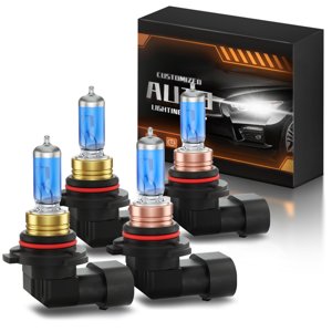 XFLHEHD Fits for 2006-2012 Toyota Rav4 Halogen Headlight Bulbs Combo, Ultra Bright 5000K White High Low Beam Headlight Bulbs, Plug and Play, 4 Pack photo 1