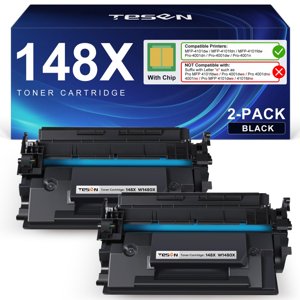 148X Black High Yield Toner Cartridge 4001n 4101fdw (with Chip) Compatible Replacement for HP 148X 148A W1480A W1480X for HP Pro 4001dw 4001dn 4001n MFP 4101fdw 4101fdn Printer, 2 Pack photo 1
