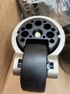 TESUMI Heavy Duty Leveling Casters Set of 4, 3300LBS Load Capacity Adjustable Leveling Feet, Retractable Swivel Industrial Plate Casters for Workbench, Machine, Equipment & Furniture, 2.5 Inch, T80? photo 4