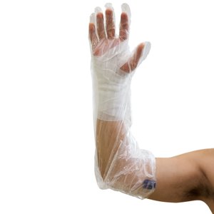 TIDI AquaGuard Glove – Shower Protection Glove with Water-Seal Band – Arm Cast Cover – 75 Gloves and 25 Water-Seal Bands Total (3 Gloves per Package x 25 Packages) – Home Medical Supplies (50016-RBX) photo 1