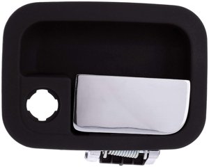 Dorman 760-5403 Front Driver Side Exterior Door Handle Compatible with Select Kenworth/Peterbilt Models, Chrome Lever and Black Housing photo 1