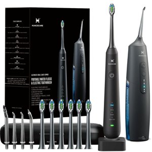 2-1 Oral Clean Kit- Water Dental flosser & Electric Toothbrush Combo- Brushing & Flossing- for Teeth Cleaning and Gum Health (Black) photo 1