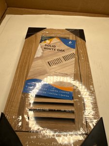 Oak Floor Register for 4x10 Inch Duct Holes - Flush Mount Floor Vent with Metal Damper - White Wooden Vent Covers for Home Floor - 0.8 Inch Thickness - Unfinished - 2PCS photo 4