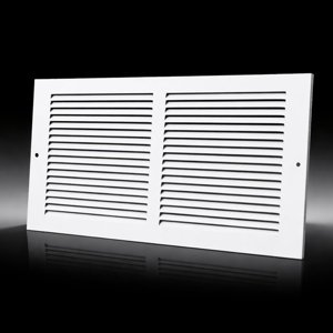 Steel Return Air Grill,Return Air Vent Cover (Duct Opening) Cold Air Return Vent Cover for Wall or Ceiling (14"W x 8"H Duct Opening) photo 1