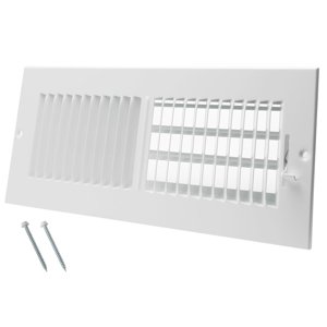 12 x 4 Inch [Duct Opening] Air Vent Covers for Wall or Ceiling - High Airflow 2 Way Steel Ventilation - Adjustable Wall/Ceiling Register, 13-3/4 Inch x 5-3/4 Inch [Overall Dimensions] photo 1