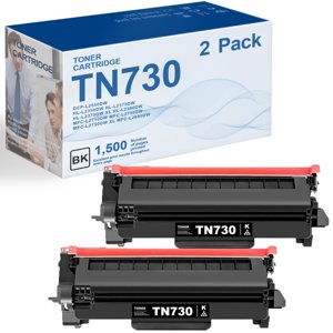TN730 TN-730 Toner Cartridge Replacement for Brother TN730 Toner Cartridge Black for MFC-L2710DW MFC-L2750DW HL-L2350DW HL-L2370DW HL-L2390DW HL-L2395DW DCP-L2550DW Printer 2 Pack