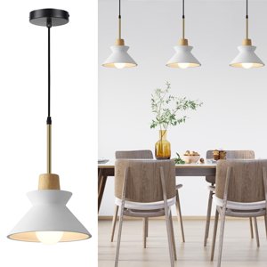 Fivemengo 9.4in Concrete Pendant Light, Small Kitchen Island Lighting Hanging Lamp White Cement Nordic Wabi Sabi Style for Dinning Room Over Table Foyer Entryway Bedroom Restaurant Cafe 1 Pack photo 1