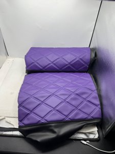 Golf Cart Seat Cover Purple Black Fits Club Car EZGO Yamaha - Missing Backrest Standard Rear Seat Cushion, No Stapler, Multiple Colors&Breathable (Purple&Black) photo 5