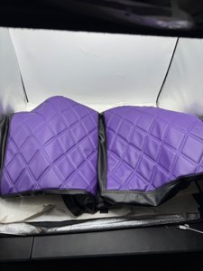Golf Cart Seat Cover Purple Black Fits Club Car EZGO Yamaha - Missing Backrest Standard Rear Seat Cushion, No Stapler, Multiple Colors&Breathable (Purple&Black) photo 6