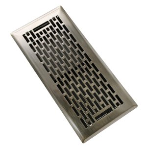 SANYCASA Floor Register 4x10 Inches Heavy Duty Walkable Steel Floor Vents Ease Adjust Air Flow Direction Floor Registers - Boston Design - Antique Brass Air Floor Vent Covers for Home photo 1