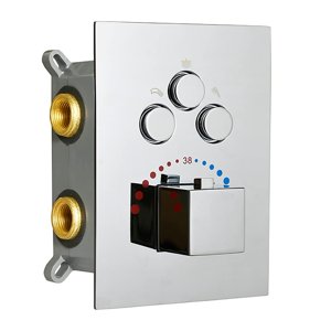 WHSHOWER 3-Function Brass Shower Diverter Thermostatic Valve Pressure Balanced Mixer photo 1