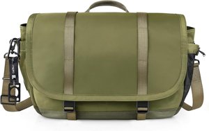 travel inspira Messenger Bag for Men/Women, Anti-theft Men's Laptop Bag 16 inch Water Resistant Crossbody Satchel Bags Computer Work Office College Bag with Shoulder Strap, Army Green photo 1
