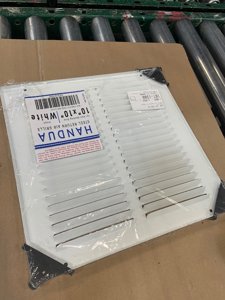 Fits 10x10 Duct Opening | Steel Return Air Grille by Handua | Vent Cover Grill for Sidewall and Ceiling | White | HVAC Cold Air Intake Grille | Outer Dimensions: 11.75"W X 11.75" photo 2
