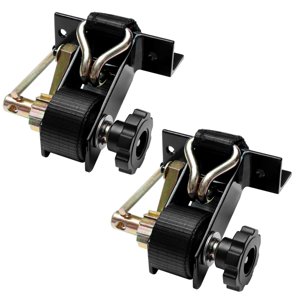Ladder Rack Ratchet Straps with J-Hook (4PCS), 2" Black Round Tube Mount, 1.5" Wide x 7.5' Long Black Retractable Ratchet Tie Down Strap Roof Rack, 500 lbs Load Heavy Duty Cargo Buckle Rack Lock Strap photo 7