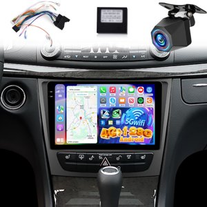 [4+128G] Upgrade Radio for Mercedes Benz E Class W211/CLS Class 2005-2008: 9 inch Android Incell Touchscreen Stereo - Wireless Carplay and Android Auto, 5G/WiFi, GPS, Bluetooth 5.0 + Backup Camera photo 1