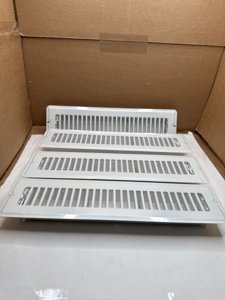 2x14 Floor Register, White Vent Covers for Home Floor & Wall, 4 Pack Floor Vents with 8 Pack Screws, Heavy Duty Walkable Metal Face & Air Supply Lever for Quiet Adjustable Return Air Vent Cover photo 3