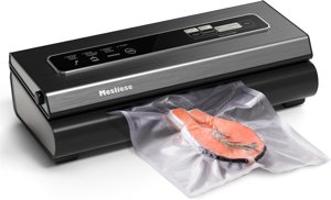 Vacuum Sealer Machine, Mesliese 90Kpa Powerful 6-in-1 Precision Compact Vacuum Food Preservation System with Cutter, 2 Bag Rolls & 5 Pre-cut Bags, Dry&Moist Modes Smart Suction, ETL Listed (Dark Gray) photo 1