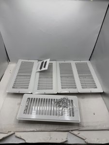 4x10 Floor Regsiter - 5 Pack Vent Covers for Home Floor Wall Ceiling - White with Screws for Easy Installation - Heavy Duty Steel Walkable Finish for Quiet Adjustable Airflow HVAC Register Grilles photo 4
