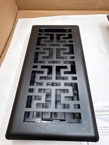 Floor Register 4X10 Inch Floor Vent Covers Heavy Duty Steel Floor Vents Adjustable Vent Register with Rust Resistant Coated Surface for Home Office Walls Floor Grills and Vents 2 Pack Black photo 4