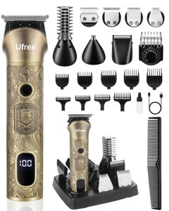 Ufree Beard Trimmer for Men, Electric Razor Shaver, Cordless Hair Clipper Shaving Kit for Mustache Body Nose Ear Hair Facial, Adjustable Beard Grooming Kit Birthday Gifts for Men photo 1