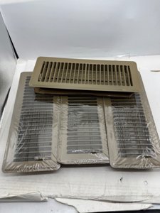 4" x 12" Floor Register Vent Covers 4-Pack, Walkable Powder-Coated Metal Vent Covers with Adjustable Airflow, Curved Safe Edges for Floor/Wall, Brown photo 3
