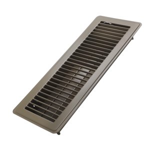 Howeall 4x14 Inch Floor Register - Heavy Duty Steel Walkable Floor Vents - Easy Adjust Air Supply Lever - Vent Covers for Home (Brown) photo 1