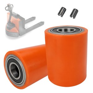 2pcs Load Wheels Kit with pins Pallet Jack Wheels Compatible with Toyota 8HBW23 Model Electric Pallet Jack Lift Truck photo 1