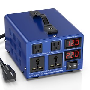 CELYYPU 2000 watt Voltage Conversion Transformer Heavy-Duty Step-up/Step-Down AC 110V/120V/220V/240V Power Conversion, with resettable Circuit Breaker Protection, with US Power Cord, LCD Display photo 1