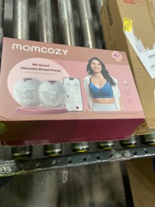 Momcozy M5 Smart APP Controlled Wearable Breast Pump, Hands-Free Wireless Electric Pump, 3 Modes 9 Suction Levels, BPA-Free, Portable Lightweight, 24mm Flange, 2-Pack Quill Gray photo 3