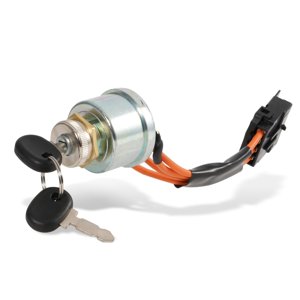 loosoo Ignition Lock Cylinder Starter Switch w/ 2 Keys Assembly 86569718 Compatible with New Holland Tractor 1530 1630 1725 1925 TC25 TC25D TC29 TC29D TC33 TC33D, 5A 12V, 2 Positions photo 1