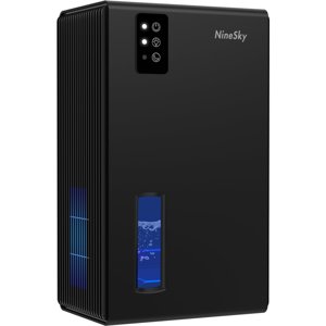 NineSky Dehumidifier, 1000 sq.ft Dehumidifiers for Home with 95oz Large Water Tank,Quiet Dehumidifier with 7-Color Ambient Light & Auto Shut Off, Dehumidifier for Basement, Bedroom, Bathroom (Black) photo 1