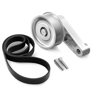 Bevinsee K24 Swap EP3 Idler Pulley Kit Adjustable Compatible with Honda Integra Acura Civic Compatible with K Series K24 Engines Silver photo 1