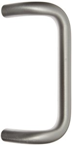 Rockwood BF157A.28 Aluminum 90-Degree Offset Door Pull, 1" Diameter x 9" Center-to-Center, Through Bolt Mounting for 1-3/4" Door, Clear Anodized Finish photo 1