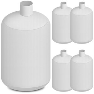 Pangda 5 Pack Insulation Removal Vacuum Bag Bulk 6 x 4 ft Heavy Duty Attic Low Dust Bag Holds 75 Cubic ft 400 Lbs Compatible with Insulation Hoses Easy-fill Spout & Lowest Dust Filter (White) photo 1
