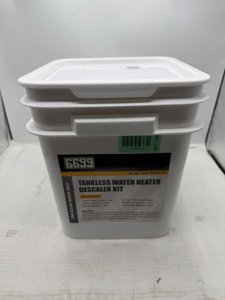 6699 Tankless Water Heater Flushing Kit Includes 1/4HP Submersible Stainless Steel Sump Pump with Two Adapters & 3 Gallons Pail with Bucket Lid Opener & Two 1/2” Dia X 6’ PVC Hoses with Washers photo 4