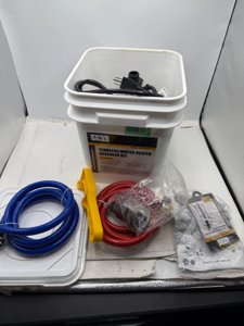 6699 Tankless Water Heater Flushing Kit Includes 1/4HP Submersible Stainless Steel Sump Pump with Two Adapters & 3 Gallons Pail with Bucket Lid Opener & Two 1/2” Dia X 6’ PVC Hoses with Washers photo 5