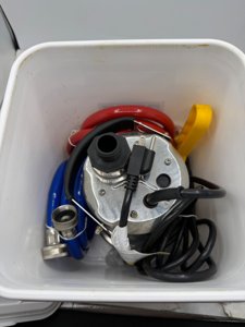 6699 Tankless Water Heater Flushing Kit Includes 1/4HP Submersible Stainless Steel Sump Pump with Two Adapters & 3 Gallons Pail with Bucket Lid Opener & Two 1/2” Dia X 6’ PVC Hoses with Washers photo 7