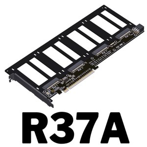 JMT ADT-R37 PCIe5.0x16 to 4-Port U.2/EDSFF Hard Disk Split Card 4x128Gbps 1 to 4 Expansion Adapter Compatible with Gen3/Gen4/Gen5 (R37A 4.0, to 4* U.2) photo 1