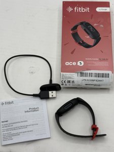 Fitbit Ace 3 Kids Activity Tracker Black & Sport Red Band Charger photo 3