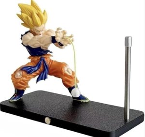 Super Saiyan Night Light, LED Wave Effect, Magnetic Display Stand Blue photo 4