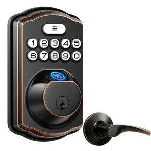 Veise KS02B Keyless Entry Keypad Deadbolt  Lever Set, Oil Rubbed Bronze photo 8