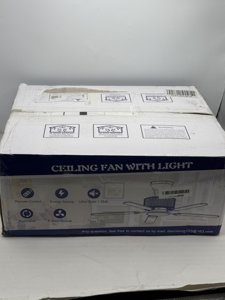 Dannilong 42" Modern Ceiling Fan with Light, Remote,  White