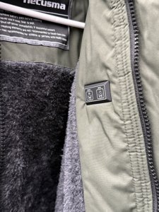 Hecusma Heated Jacket with Fur Lining for Men with 18400mAh 12V Battery Pack - Size M photo 5